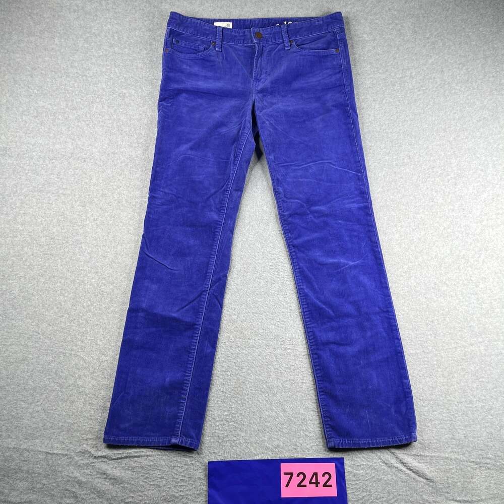 Gap 1969 Real Straight Corduroy Pants Purple Womens Casual Size 30